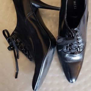 COPY - Nine West Black Lace-Up Shoes w/Heels Sz 7